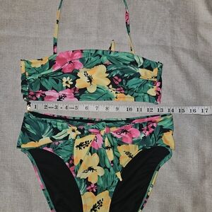 Old Navy Floral Bikini - Green, Pink, Yellow